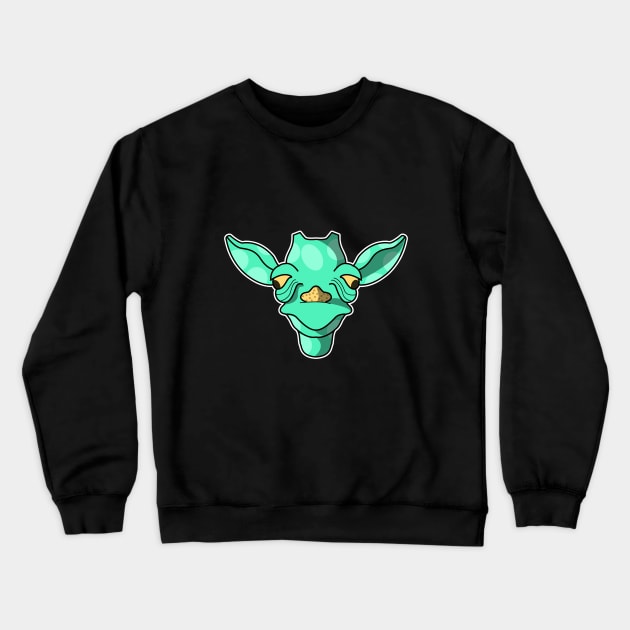 cute cyan baby giraffe face Crewneck Sweatshirt by dwalikur